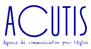 Logo de l’agence Acutis, engagée dans la communication pour les paroisses et les communautés chrétiennes, représentant son expertise en marketing religieux